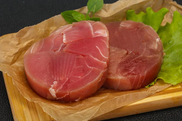 Raw Tuna Steak Ready Grill — Stock Photo, Image