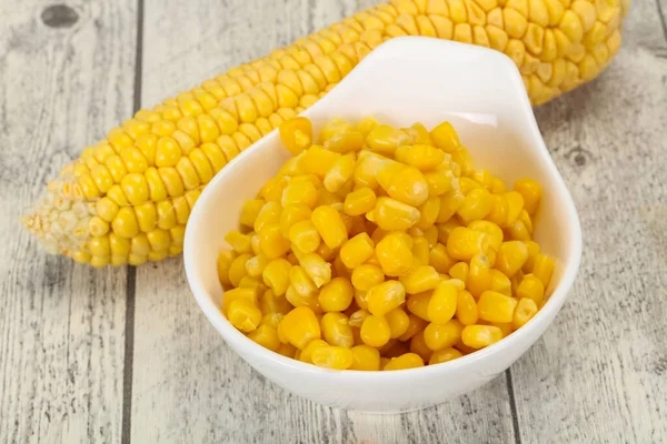 Sweet Young Corn Seeds Bowl — Stock Photo, Image