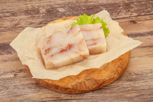 Filete Pescado Abadejo Dietético Crudo Para Cocinar —  Fotos de Stock