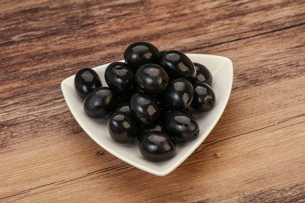 Marinated Black Olives Bowl — Stock Photo, Image