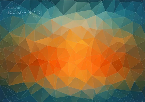 Backgound astratto triangolo per web. Backgound Art blu e arancione con forme a triangolo . — Vettoriale Stock