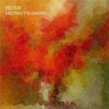 Sarı ve kırmızı üçgen şekiller ile mozaik arka plan