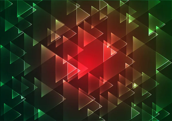 Flat red and green geometric rectangle background — Stock Vector