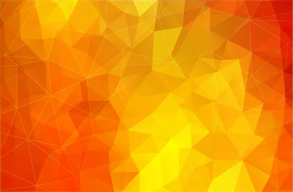 Plochá zářivě žlutý abstraktní trojúhelník obrazec pozadí — Stockový vektor