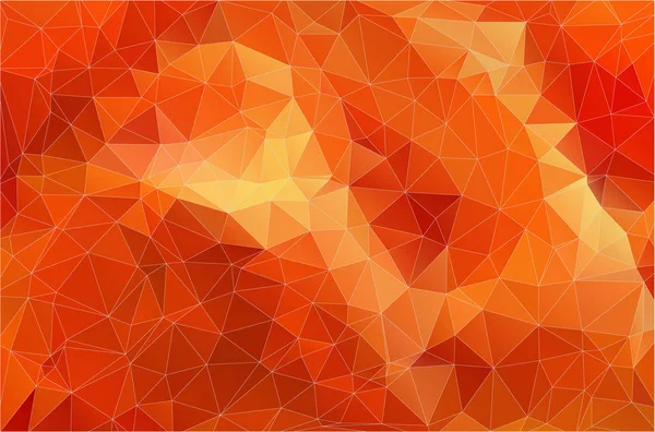 Flat Orange Polygonal Background — Stock Vector