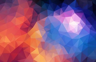 Düz retro renkli geometrik üçgen duvar kağıdı