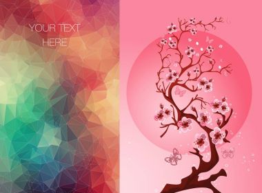 Davet afiş ile bir çiçeği sakura