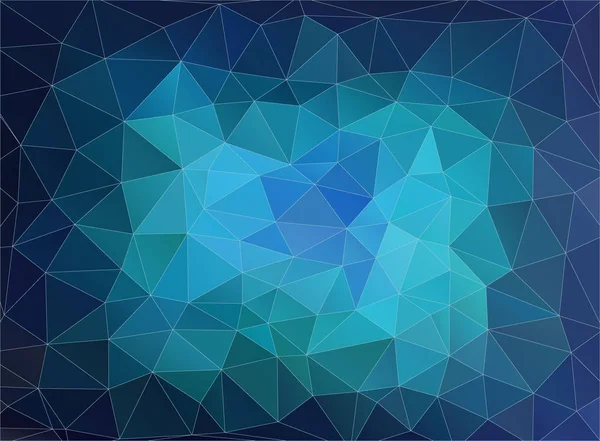 Horizontal blue polygonal banner. — Stock Vector