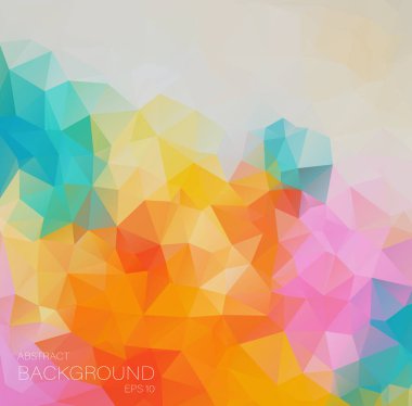 çok renkli arka plan degrade üçgen şekiller ile