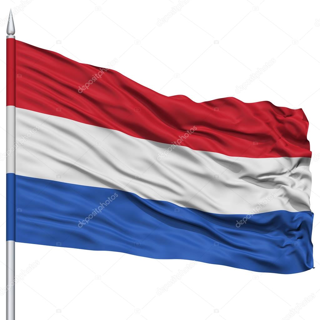 Netherlands Flag on Flagpole — Stock Photo © fckncg #152043812