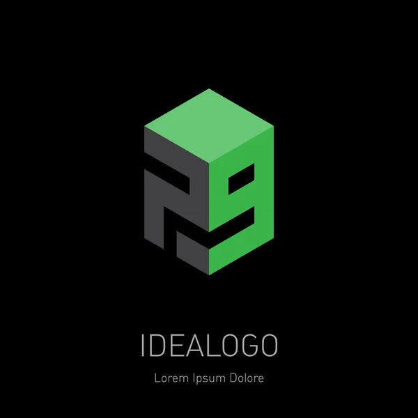 Logotipo con figuras 7 y 9 — Vector de stock