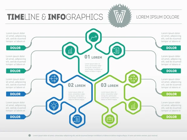 Parte do relatório com logotipos e ícones definidos — Vetor de Stock