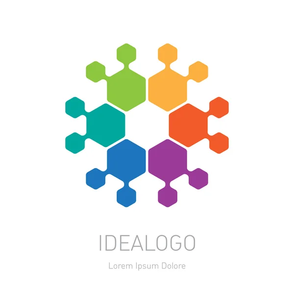 Logo abstrait ressembler à une fleur — Image vectorielle
