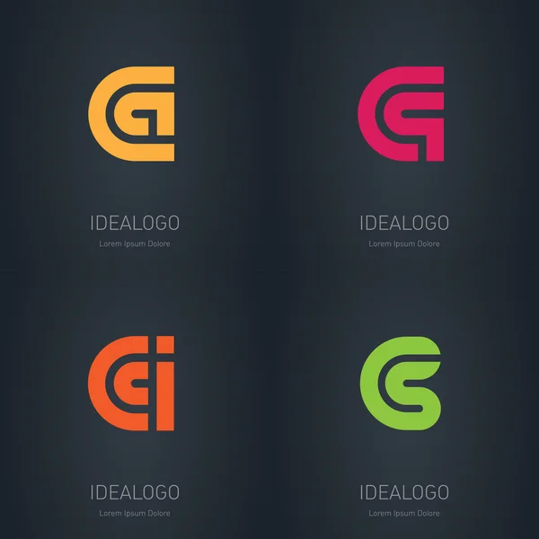 Logotipos iniciais do monograma — Vetor de Stock