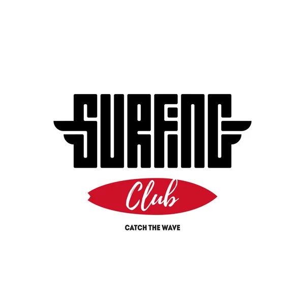 Etiqueta del club de surf — Vector de stock