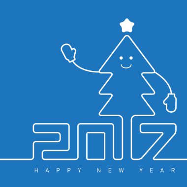 Mutlu yıllar tebrik kartı.