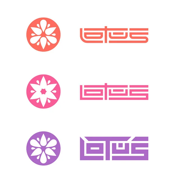 Loto - conjunto de logotipo — Archivo Imágenes Vectoriales