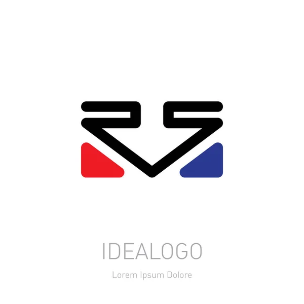 RS logó. Sablon logo — Stock Vector