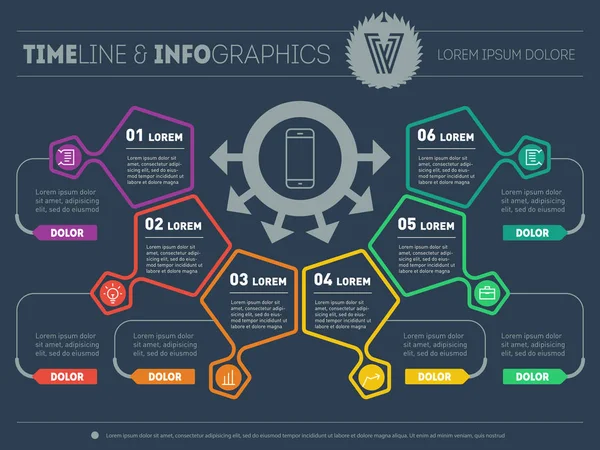 Modèle Web d'un graphique pyramidal — Image vectorielle