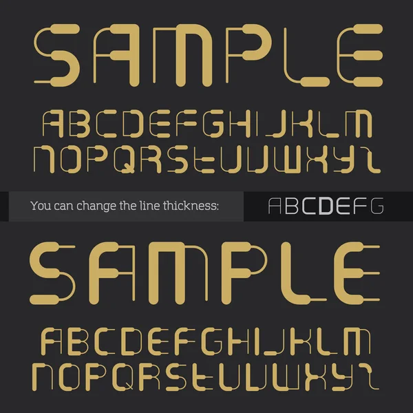 Abstract font alphabet set — Stock Vector