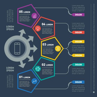 Icons set ile raporunun bölümü