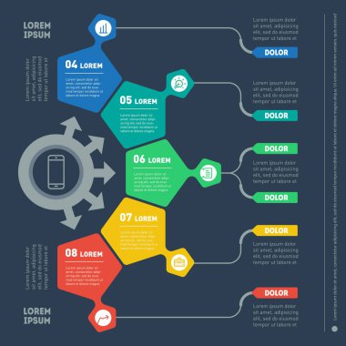 Icons set ile raporunun bölümü