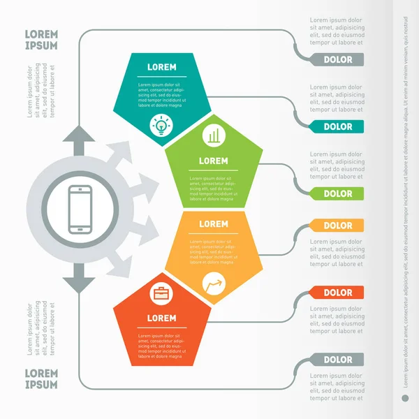 İş web şablon bir daire infochart /