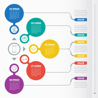 Infographic şablonu grafik elemanları ile