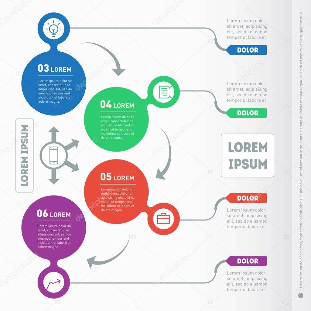 Infographic template with graphic elements