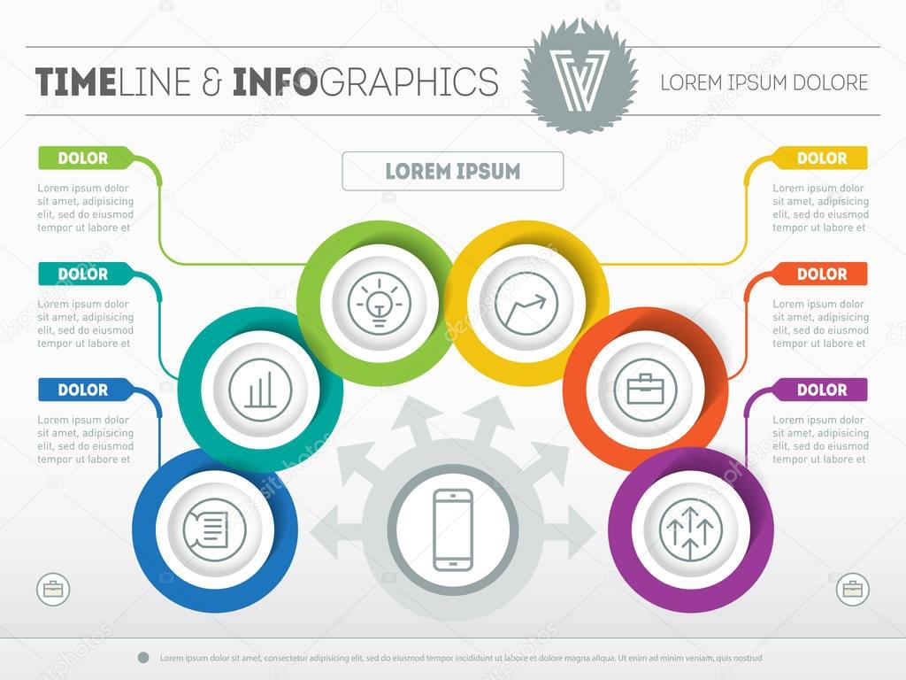 Infographic template with graphic elements