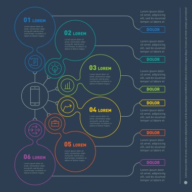 Infographic şablonu grafik elemanları ile