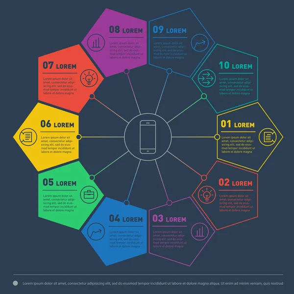 Plantilla infográfica con elementos gráficos — Archivo Imágenes Vectoriales