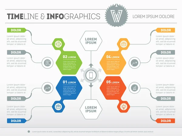 Infographic sablon grafikus elemekkel — Stock Vector