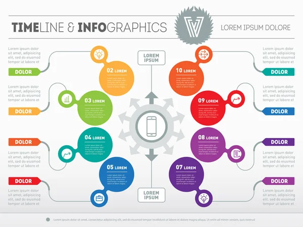 Infographic sablon grafikus elemekkel — Stock Vector