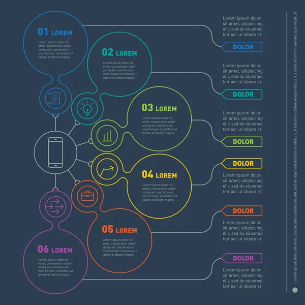 Modèle d'infographie avec des éléments graphiques — Image vectorielle