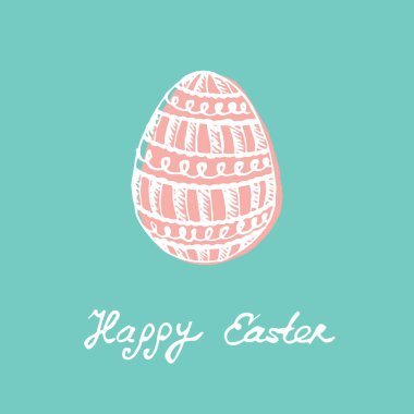 varicolored boyalı yumurta ile tebrik kartı