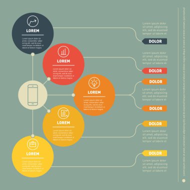 İş tanıtımı kavramı 5 seçeneği ile