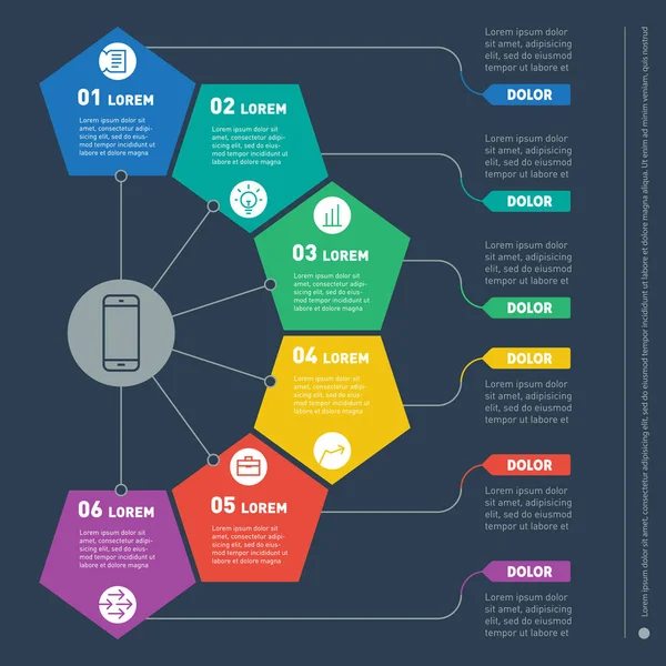 Infographic folyamat technológia — Stock Vector