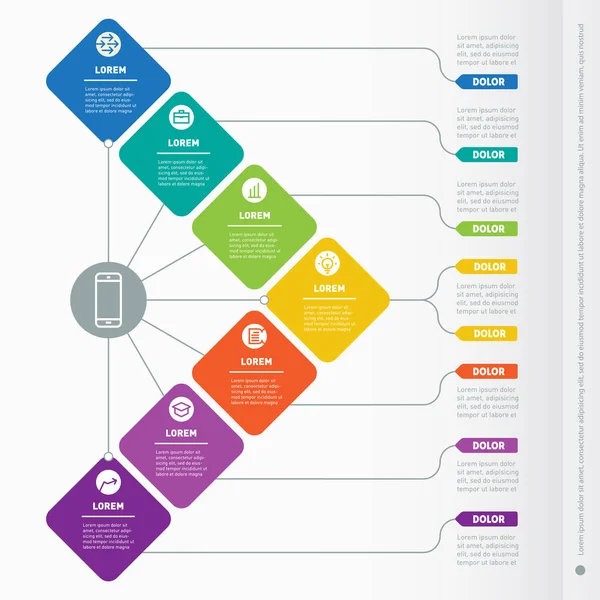 Webbmall av infochart — Stock vektor