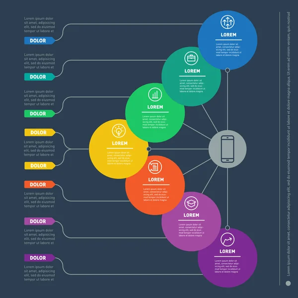 Web Template of infochart — стоковый вектор