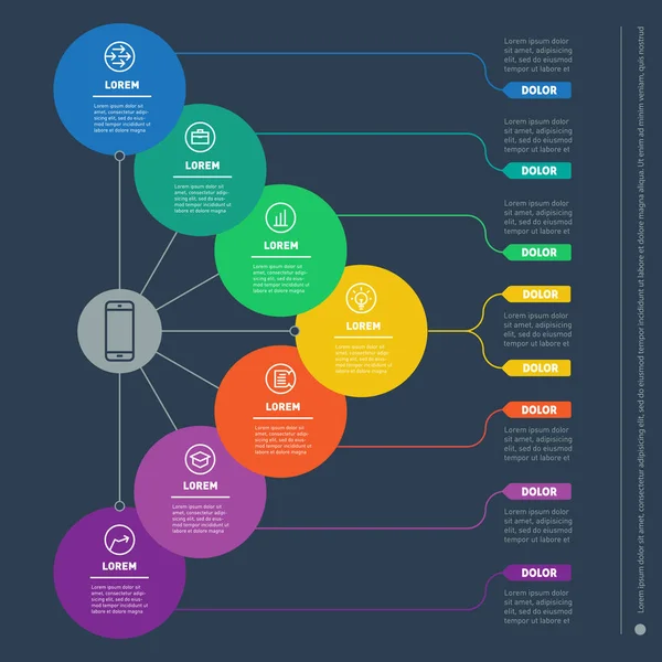 Modelo Web de gráfico de informações — Vetor de Stock