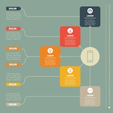 İş zaman çizelgesi infographics
