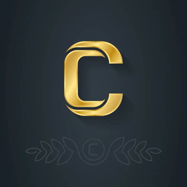 Letra C icono — Vector de stock