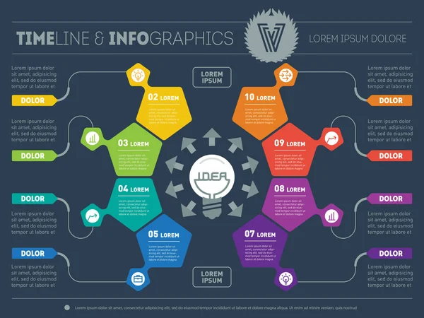 Zakelijke tijdlijn infographics — Stockvector