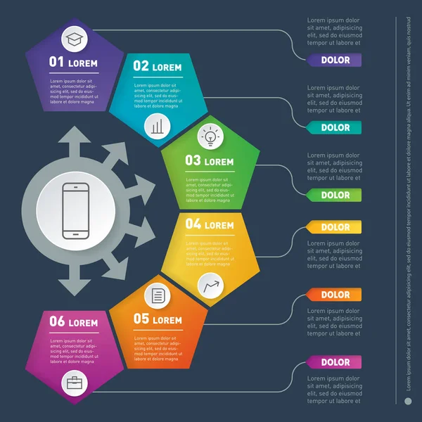 Infografías de la línea de tiempo del negocio — Archivo Imágenes Vectoriales