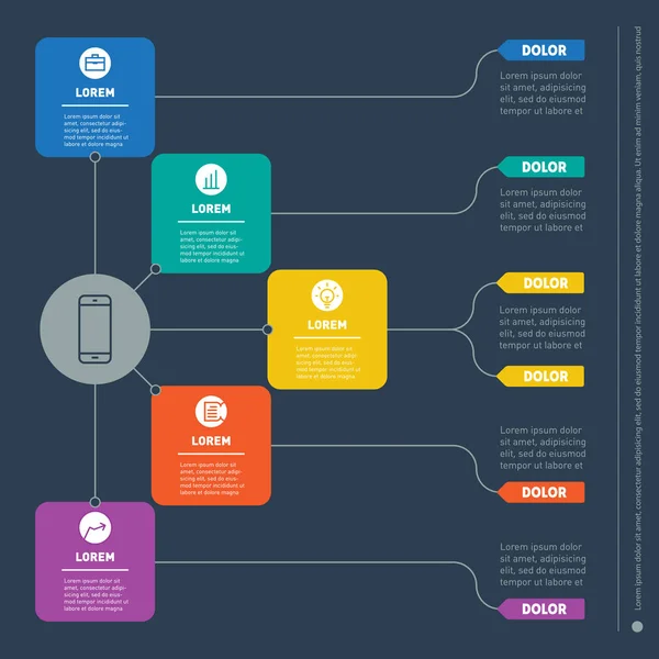 Infografica della linea temporale aziendale — Vettoriale Stock