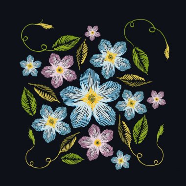 Soyut güzel çiçekler 