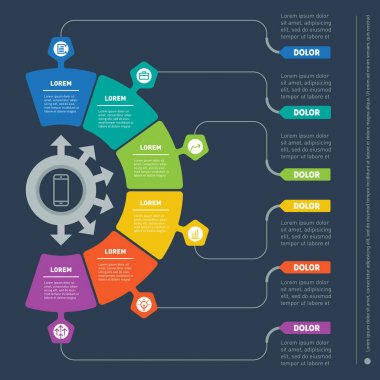 İş zaman çizelgesi infographics