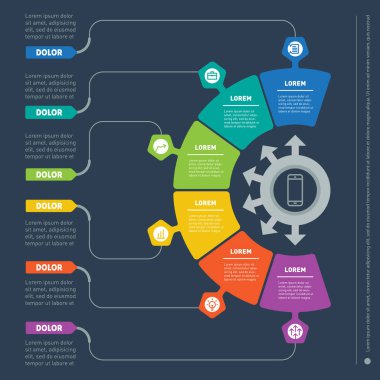 İş zaman çizelgesi infographics