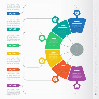 İş zaman çizelgesi infographics